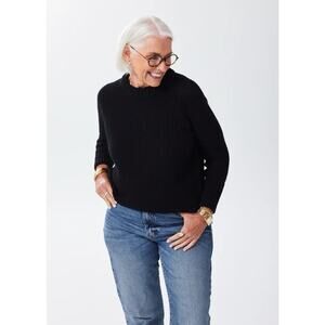 Alice Walk Classic Black Crew Neck Sweater